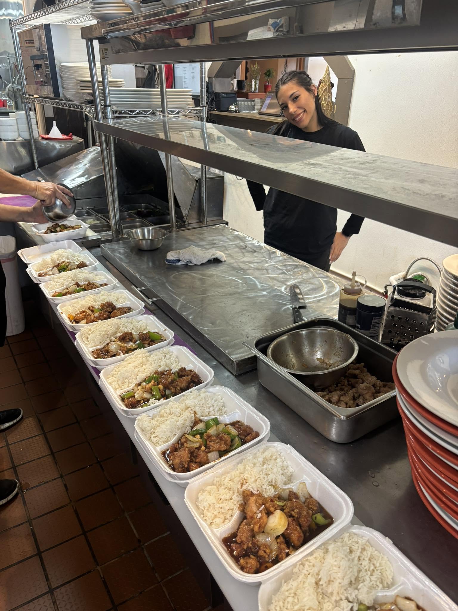 Kitchen staff at Mario's Asian Grill